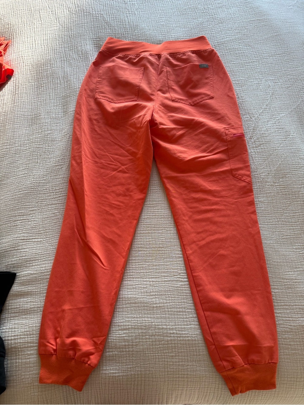 Figs Sunset Orange Zamora High Waisted 2.0 Jogger Scrubs size S small regular - Picture 3 of 6